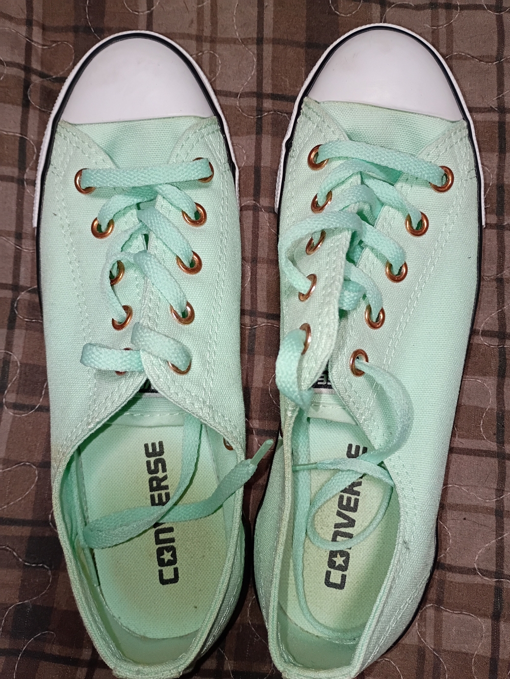Converse Women’s Mint Green Low Top Sneakers